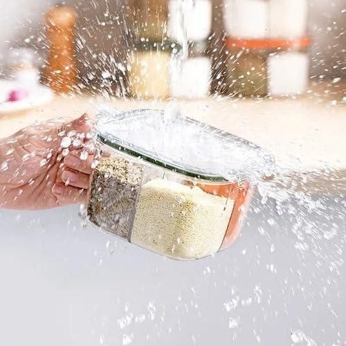 Transparent 5-Section Spice Box