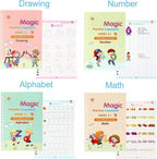 Magic Practice Copybook Set for Kids – Reusable Handwriting Workbook