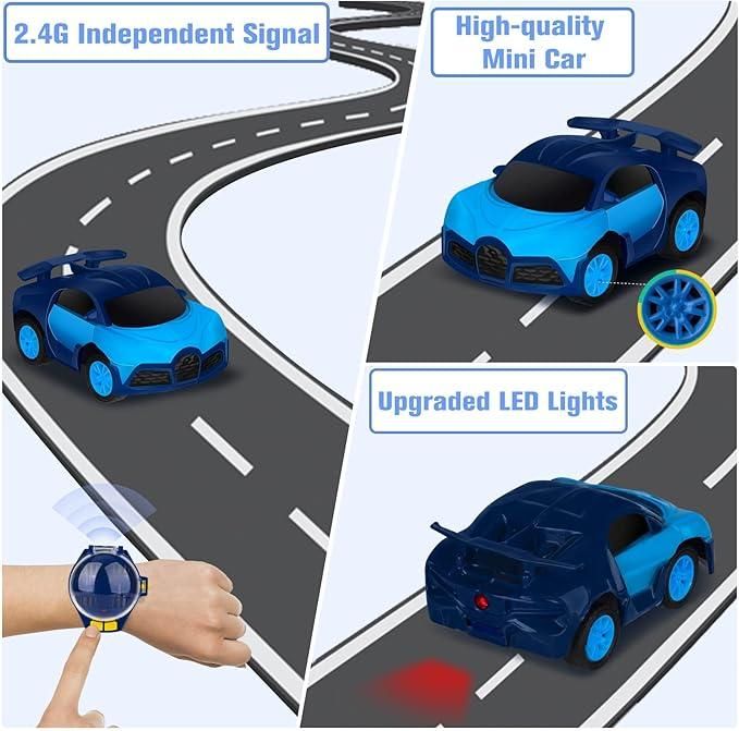 Remote Control Watch Car for Kids – Wrist Watch RC Racing Car, USB Rechargeable Toy