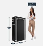 Collapsible Wardrobe Organizer with Shoe Rack – 6 Racks