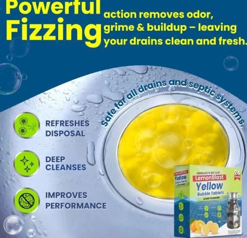 Lemon Blast Toilet & Wash Basin Cleaning Tablets – 24pc