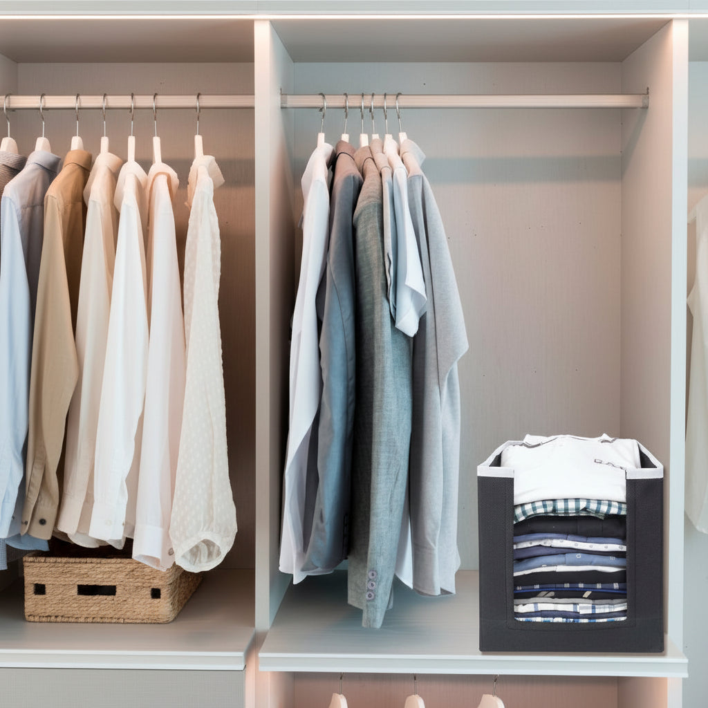 Foldable Closet Organizer for Clothes (Pack of 2)