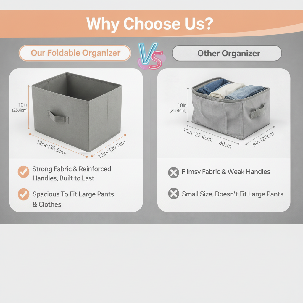 Foldable Closet Organizer for Clothes (Pack of 2)