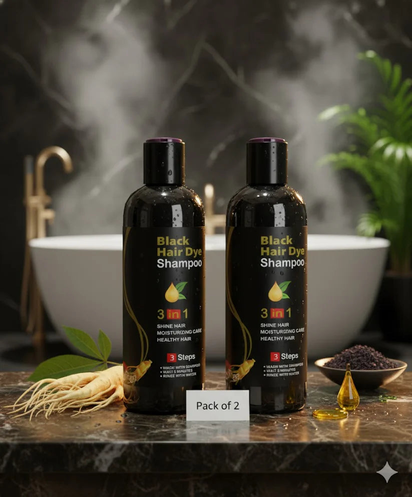 Instant Black Herbal Hair Dye Shampoo | Pack of 2 (100 ml)