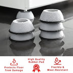 Anti-Vibration Pads for Washing Machine – 4-Pack Shock & Noise Reducing Rubber Feet